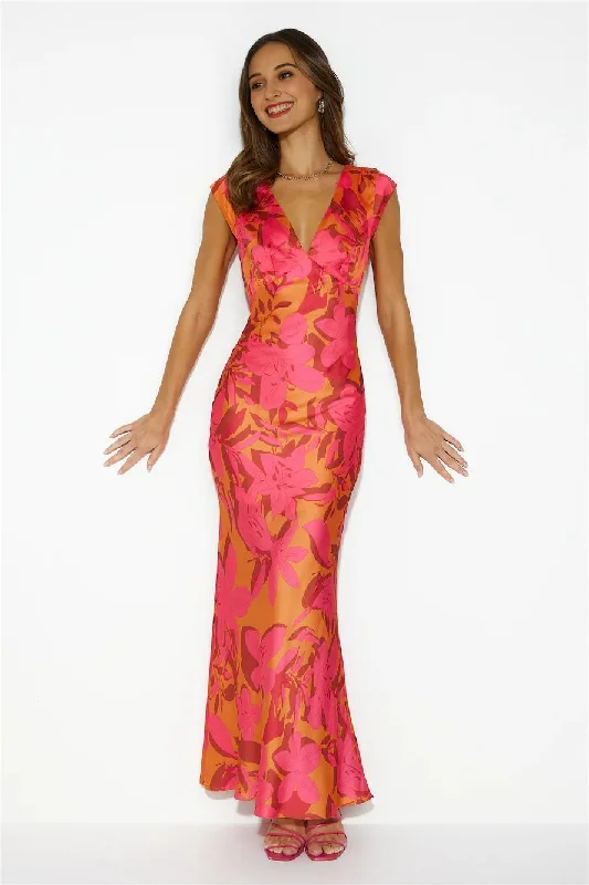 Halter DressWe Have History Maxi Dress Orange