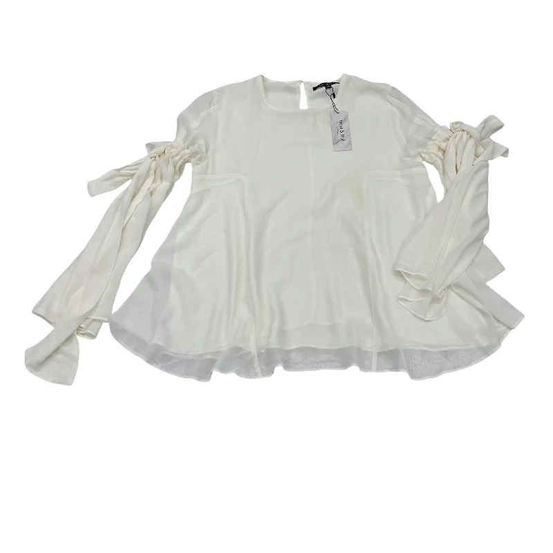 women's tops with sleeveless designsBlouse Ls By Clothes Mentor In Cream, Size:M