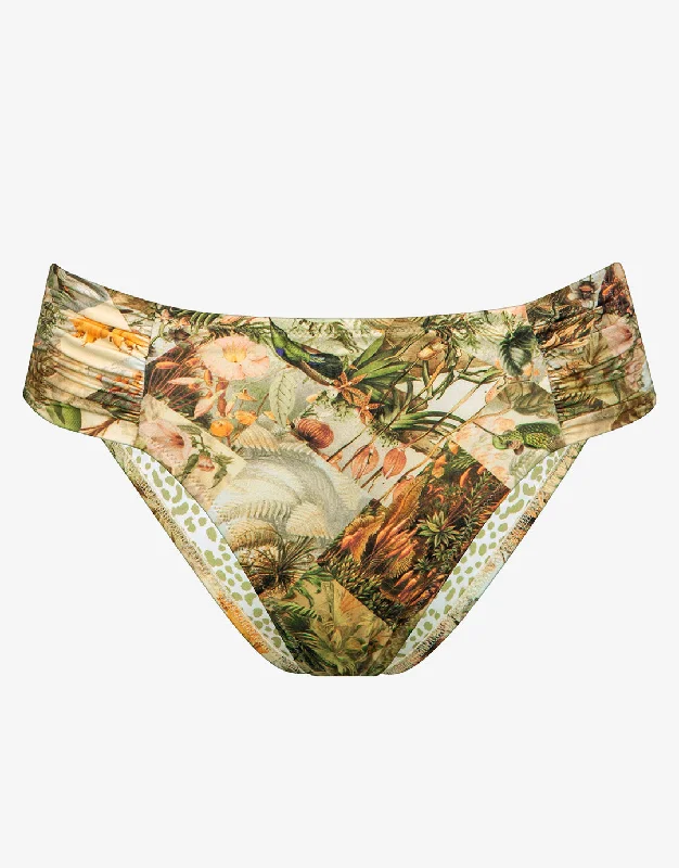 Flattering Female SwimwearLush Utopia Ruched Side Bikini Pant - Botanical Camo