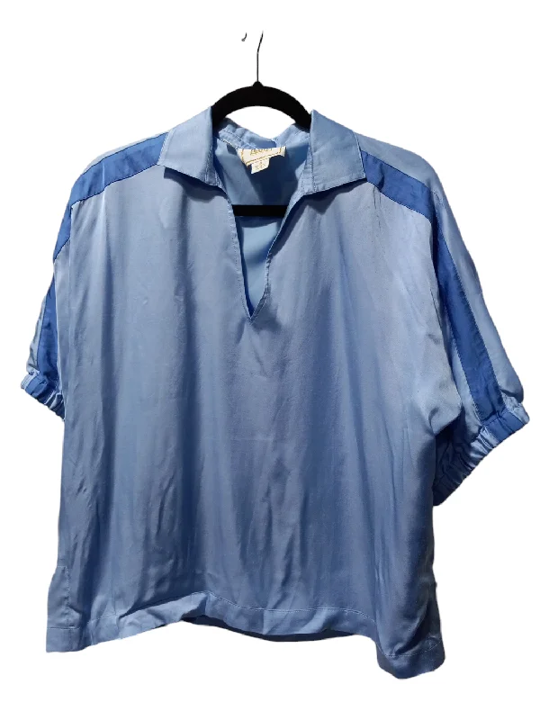 women's tops for picnics in the parkBlouse 3/4 Sleeve By Clothes Mentor In Blue, Size: S