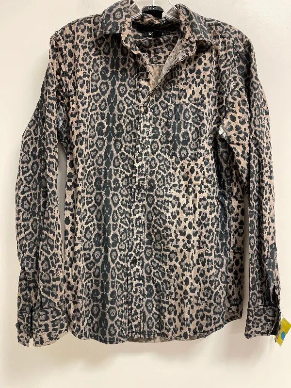 women's tops for wedding guest attireBlouse Long Sleeve By Clothes Mentor In Animal Print, Size: S