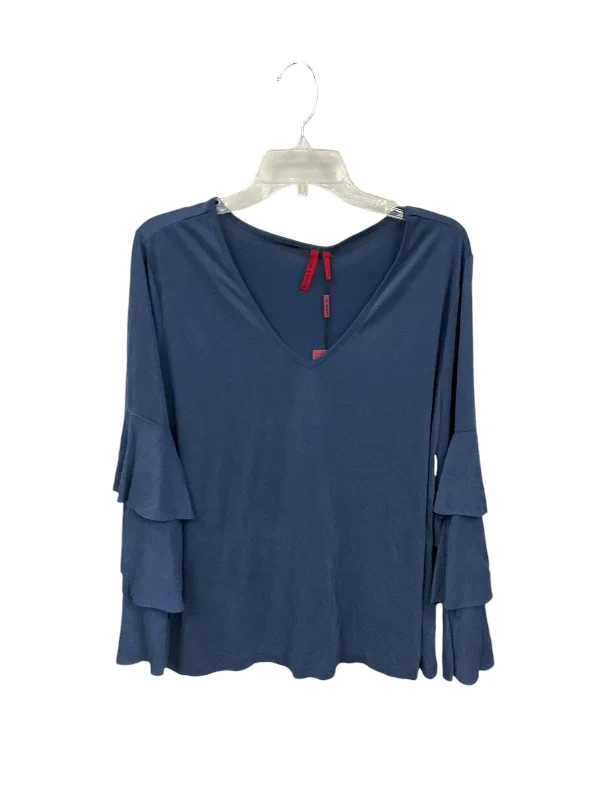 women's tops made from cottonBlouse Long Sleeve By Clothes Mentor In Blue, Size: 1x