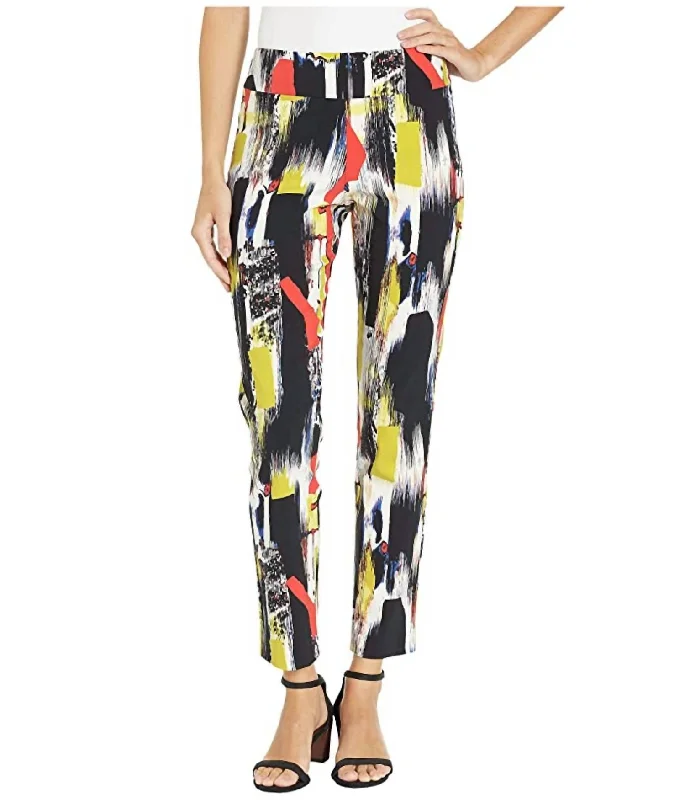 women's embroidered pantsAbstract Pull On Pant In Multi