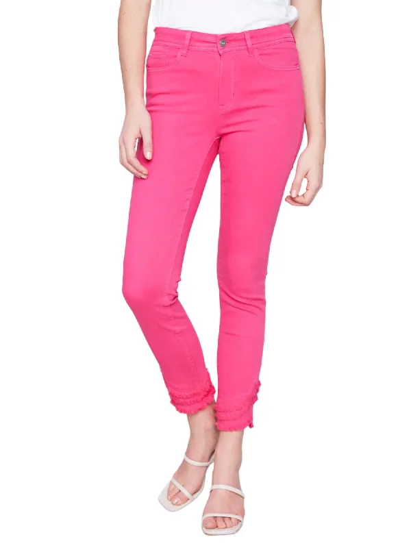 women's moisture-wicking pantsAnkle Slanted Fridge Pant In Pink Punch