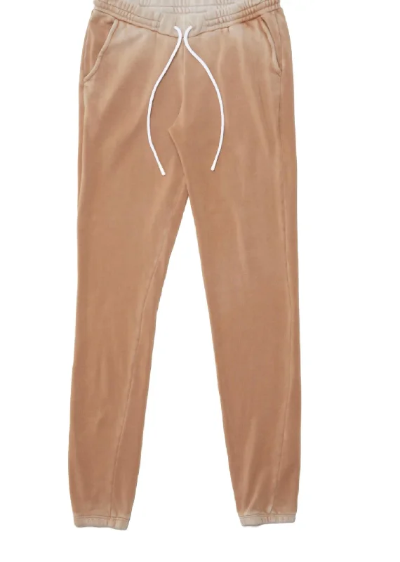 women's satin pantsAspen Sweatpant In Vintage Dark Tan