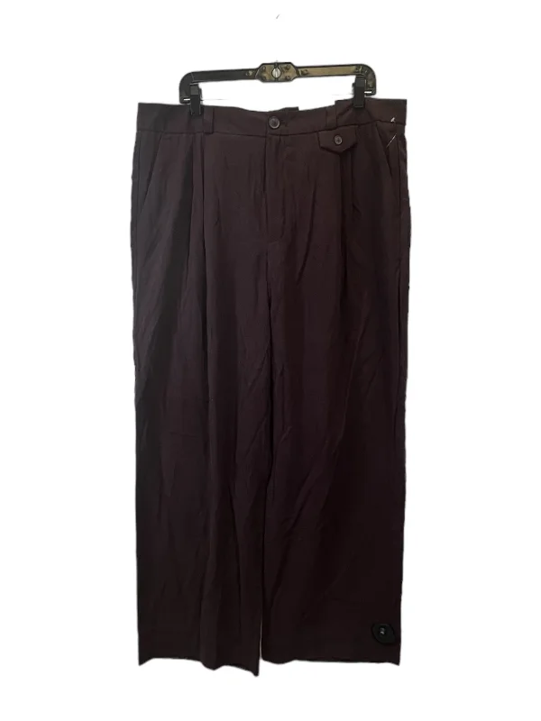 women's lace-up pantsBrown Pants Wide Leg A New Day, Size 16