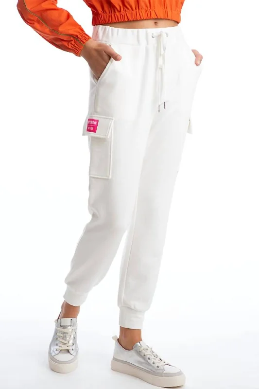 women's winter pantsCargo Jogger In White