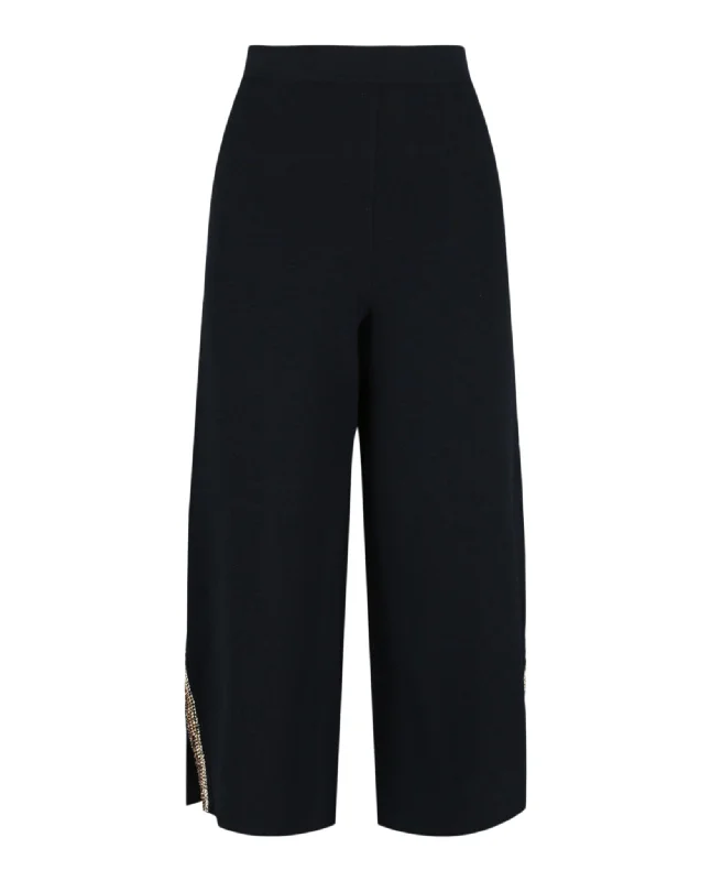 women's chiffon pantsEmbellished Cropped Pants