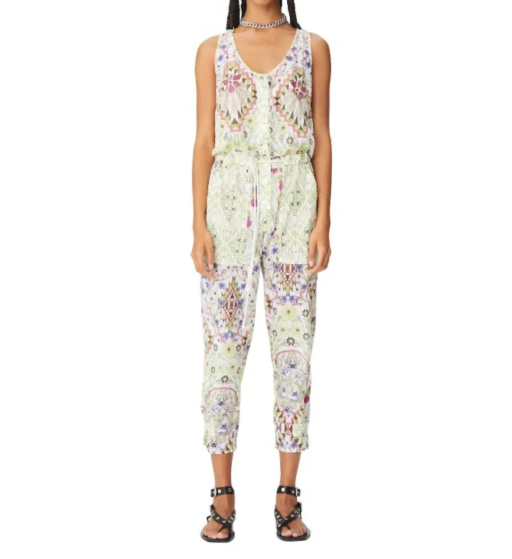 women's warm pantsEsquel Iriel Jumpsuit In White Mix 150