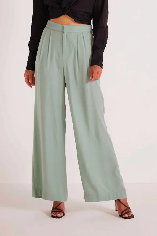 women's nursing pantsEva Wide Leg Pant In Mint