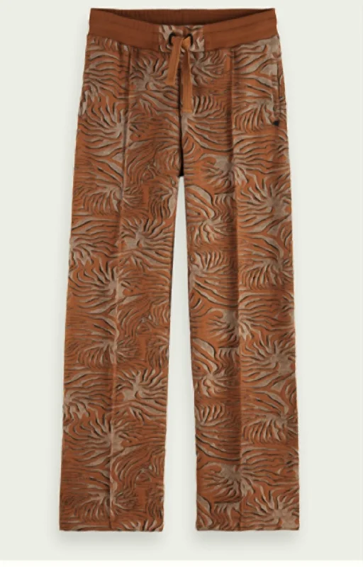 women's petite pantsJacquard Sweatpants In Brown