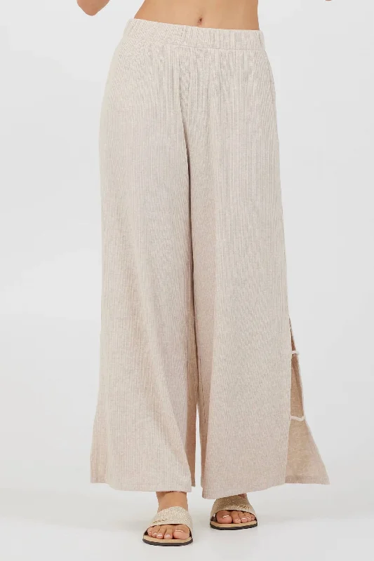 women's summer pantsKnit Cut Out Pant In Beige