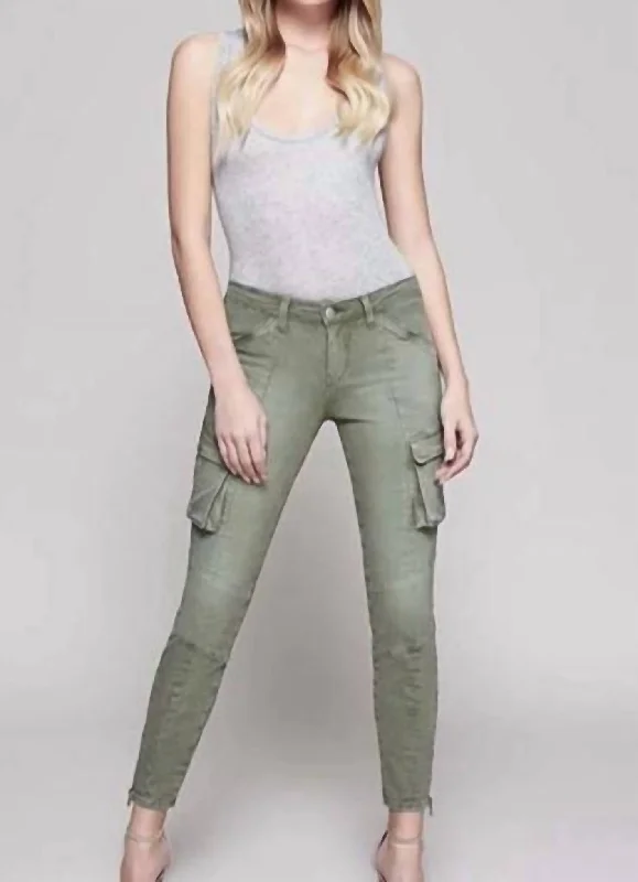 women's slim-fit pantsMontgomery Skinny Cargo Pants In Green