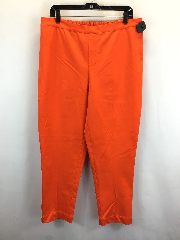 women's designer pantsOrange Pants Chinos & Khakis Isaac Mizrahi, Size 18w