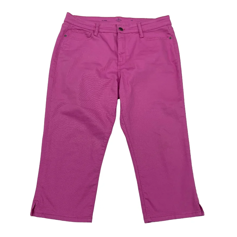 women's timeless pantsPINK PANTS CROPPED by ST JOHNS BAY Size:16