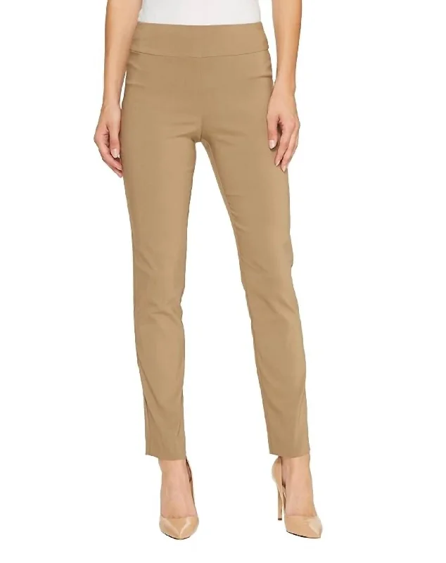 women's mid-rise pantsPull On Pant In Taupe