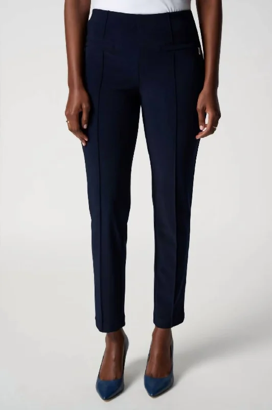 women's wide-leg pantsWomen's Jacquard Pants In Midnight Blue