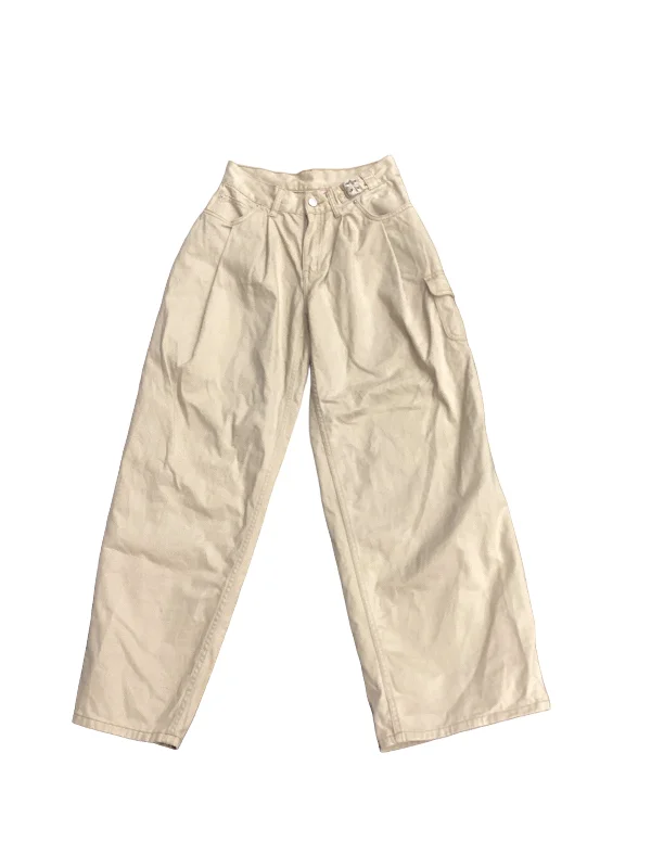 women's high-slung pantsYellow Pants Cargo & Utility Ci Sono, Size 28