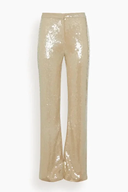 women's silk pantsYseult Sequins Pant In Khaki