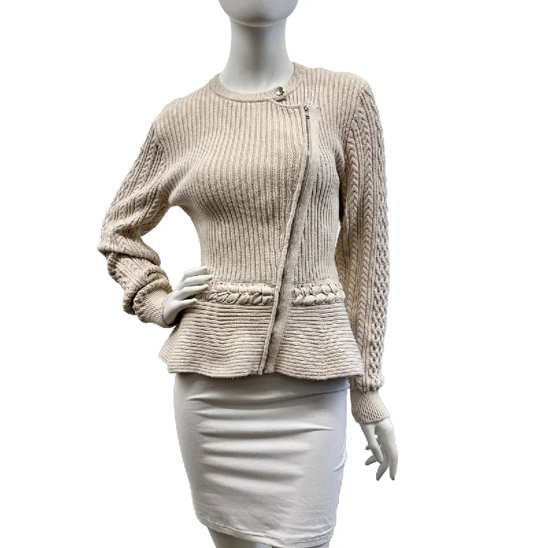 Knit DressJonathan Simkhai Cardigan with Exposed Zip Closure at Front