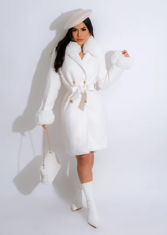 women's empire waist dressesMotive Fur Coat White