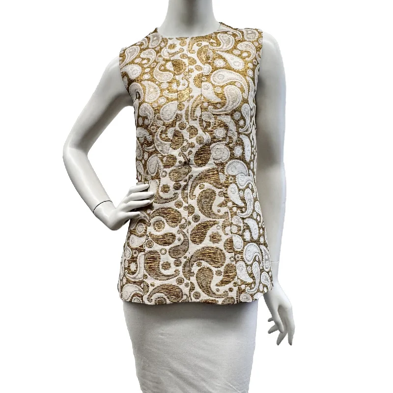 Statement DressStella McCartney Metallic Paisley Sleeveless Top