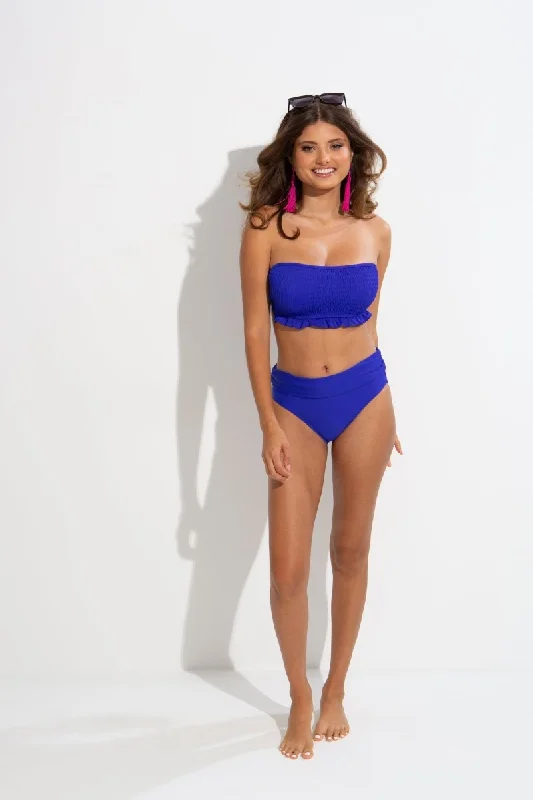 Colorful Female SwimwearFree Spirit Strapless Underwired Top Ultramarine- 13202R