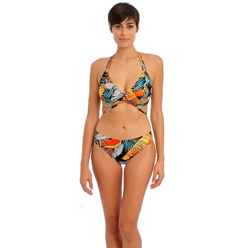 Ruffled Female SwimwearSamba Nights UW Halter Bikini Top Multi- AS204404