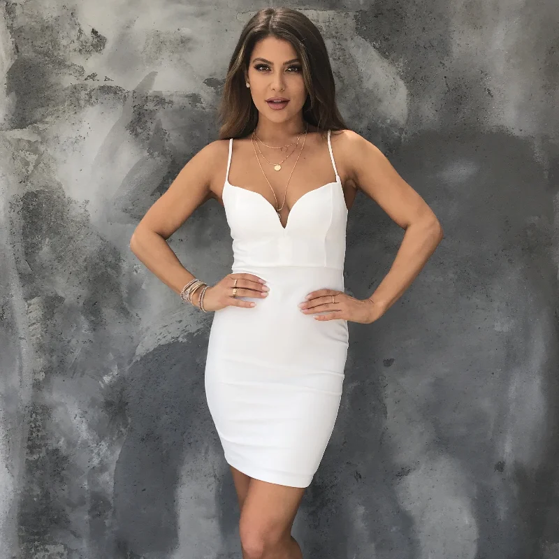 women's ball gown dressesLove Never Runs Out Bodycon Dress in White