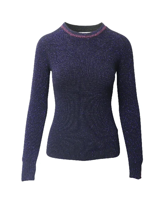 Soft SweatersBa&Sh Sparkling Sweater in Midnight Blue Polyester