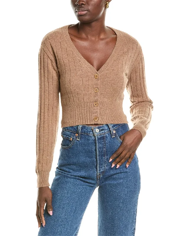 Affordable Women's SweatersNAADAM Ribbed Wool & Cashmere-Blend Cardigan