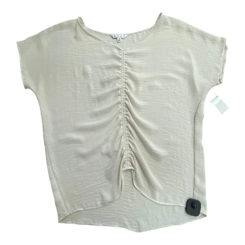 women's tops for those who love bold and vibrant colorsTop Short Sleeve By Cabi In Cream, Size: Xs