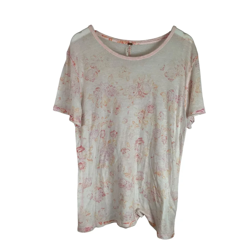 women's tops with sleeveless designsTop Short Sleeve By Free People In Pink, Size: M