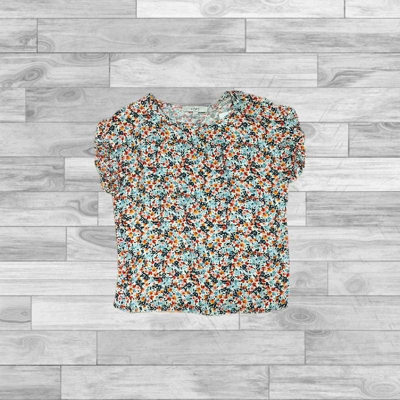 women's tops for fashion-conscious professionalsTop Short Sleeve By Loft In Floral Print, Size: Xs