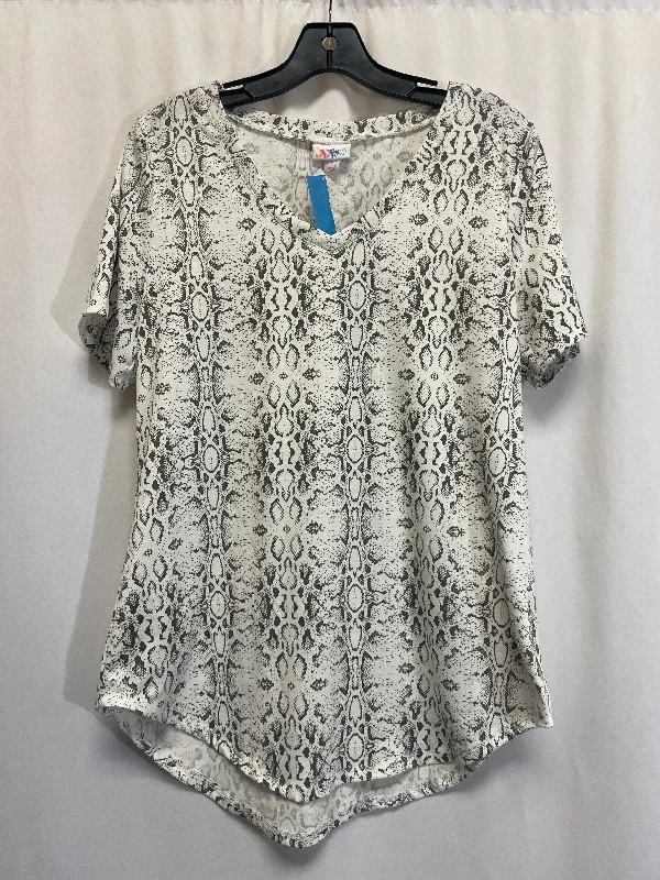 tank tops for womenTop Short Sleeve By Lularoe In Animal Print, Size: S