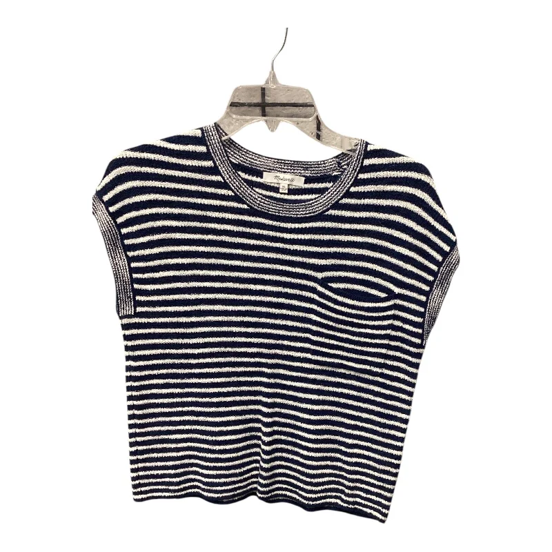 women's tops with unique designsTop Short Sleeve By Madewell In Striped Pattern, Size: Xs