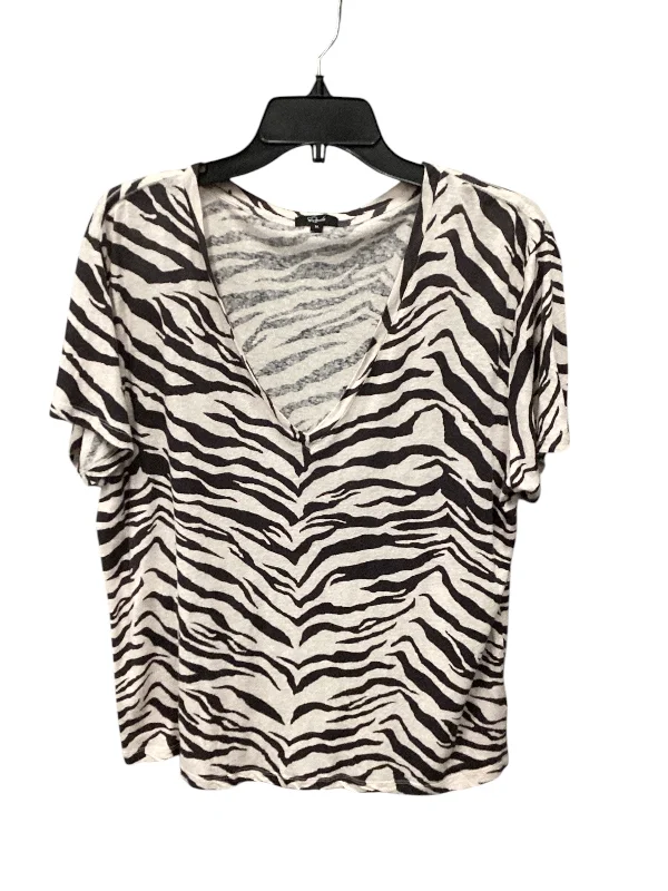 women's tops for those who want to add a pop of color to their outfitsTop Short Sleeve By Rails In Zebra Print, Size: Xl