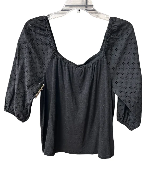 women's tops with unique designsTop Short Sleeve By Sanctuary In Black, Size: M