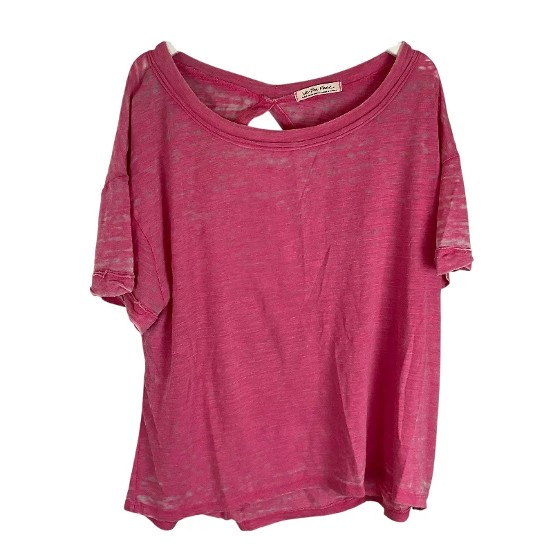 cropped women's topsTop Short Sleeve By We The Free In Pink, Size: L