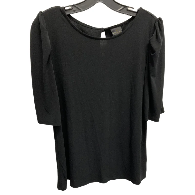 women's tops with sleeveless designsTop Short Sleeve By Worthington In Black, Size: L